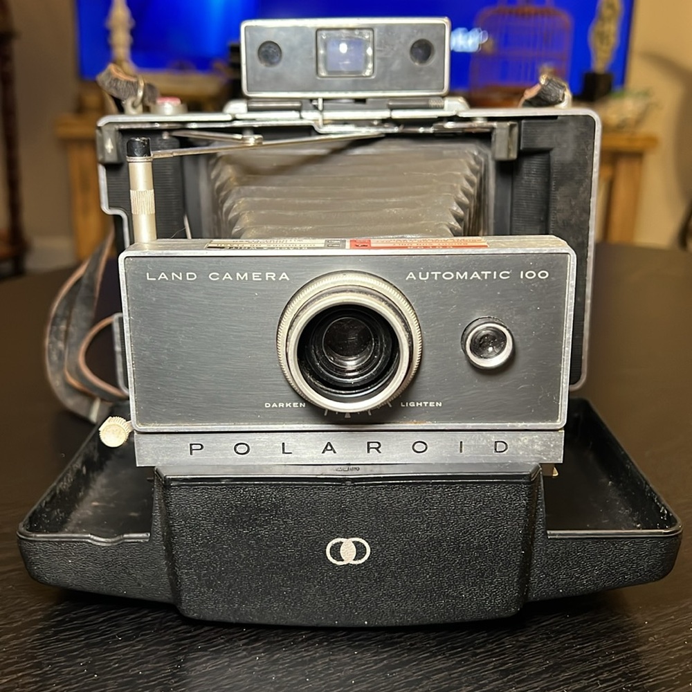 Vintage Polaroid Accordion Land Camera Automatic 100
